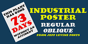 Industrial Poster JNL, a Serif Font by Jeff Levine Fonts (Thumbnail 1 of 5)