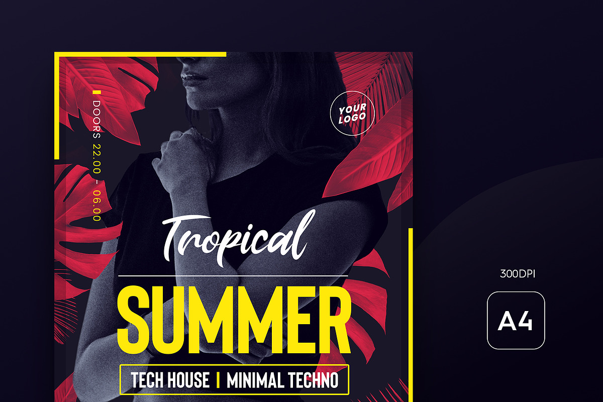 Tropical Party Flyer Template, a Flyer Template by Grand Design (Photo 3 of 3)