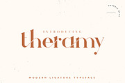Theramy - Modern Ligature Font, a Serif Font by GraphicDash (Thumbnail 1 of 10)