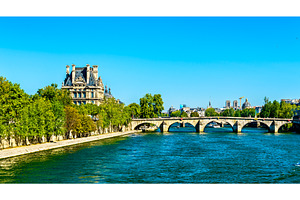 Panorama of Paris with Seine river, an Architecture Photo by Leonid Andronov