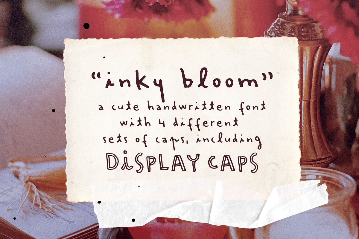 Inky Bloom Handwritten Font, a Handwritten Font by Ana's Fonts (Photo 1 of 8)