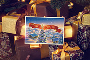 Festive Christmas landscape, a Decorative Illustration by Countryside life (Thumbnail 3 of 10)