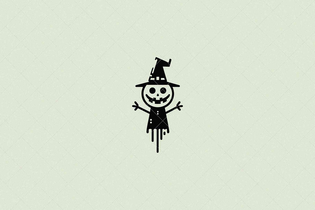 Halloween Scarecrow Icon, a Seasonal Illustration by Vectorium Studio (Photo 2 of 3)