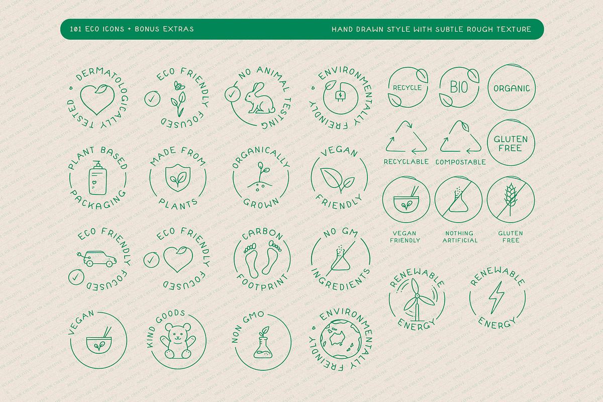 101 Eco Friendly Icons + 25 Bonus, an Outline Icon by Sinclair Creative Agency (Photo 10 of 13)