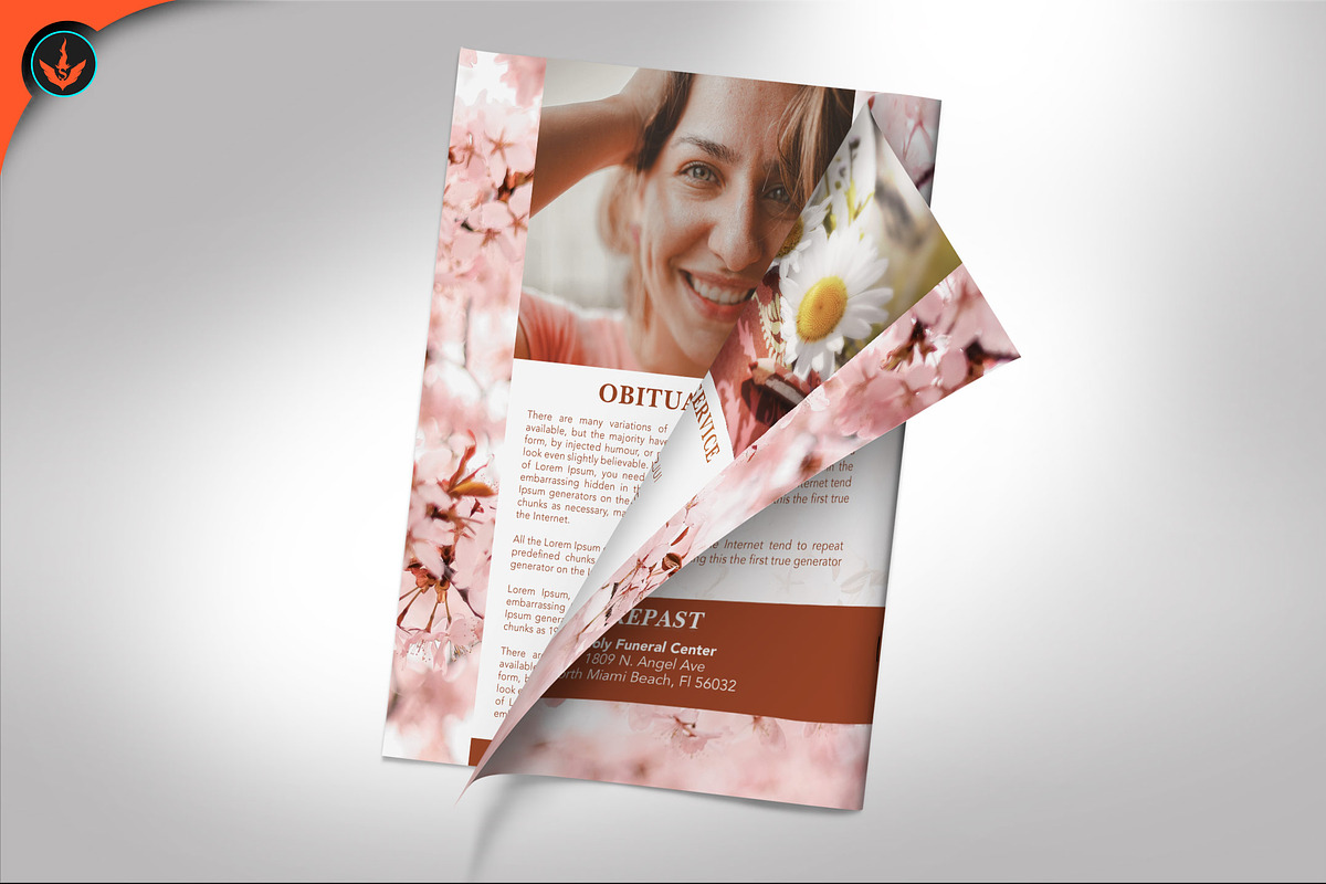 Funeral Program 06 Cherry Blossom, a Brochure Template by SeraphimChris (Photo 6 of 6)