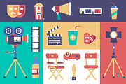 Movie Vector Set, an Object Graphic by Chau (Thumbnail 1 of 2)