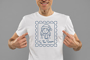 Christmas Girl Stamp PNG, an Illustration by Daily.Designs (Thumbnail 3 of 6)
