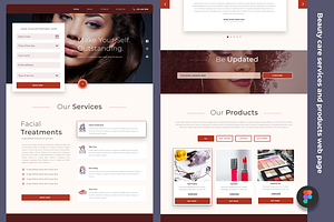 Beauty services landing page UI, a Landing Page Template by anchor_point_heshan