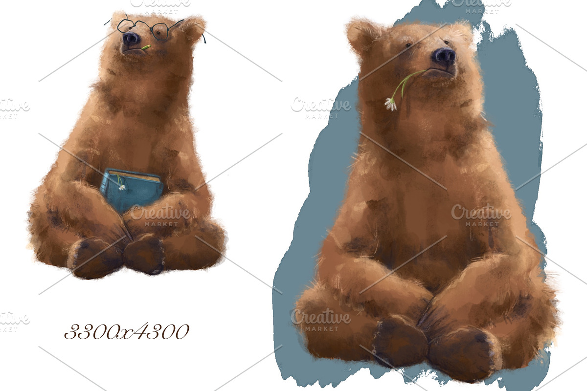 Bear . Teacher's Day, an Animal Illustration by sheincar (Photo 2 of 4)