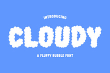 Cloudy - Fluffy Bubble Font