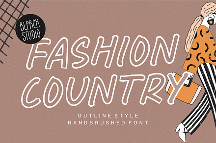 Fashion Country Handbrushed Font, a Handwritten Font by Balpirick Studio