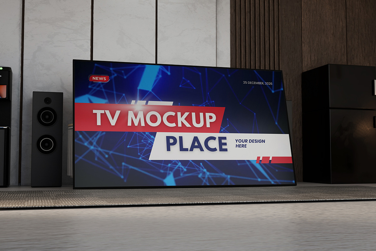 TV Screen Mockup, a Wearable Device Mockup by bimockup (Photo 5 of 6)
