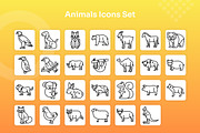 Animals Icons Set - Line, an Outline Icon by Kmg Design (Thumbnail 2 of 2)