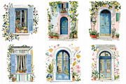 Mediterranean Window Door Clipart, an Object Illustration by DreamCafeArt (Thumbnail 2 of 7)