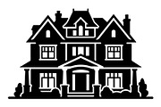 Luxury Mansion House Silhouette, an Object Graphic by hafijul (Thumbnail 2 of 4)