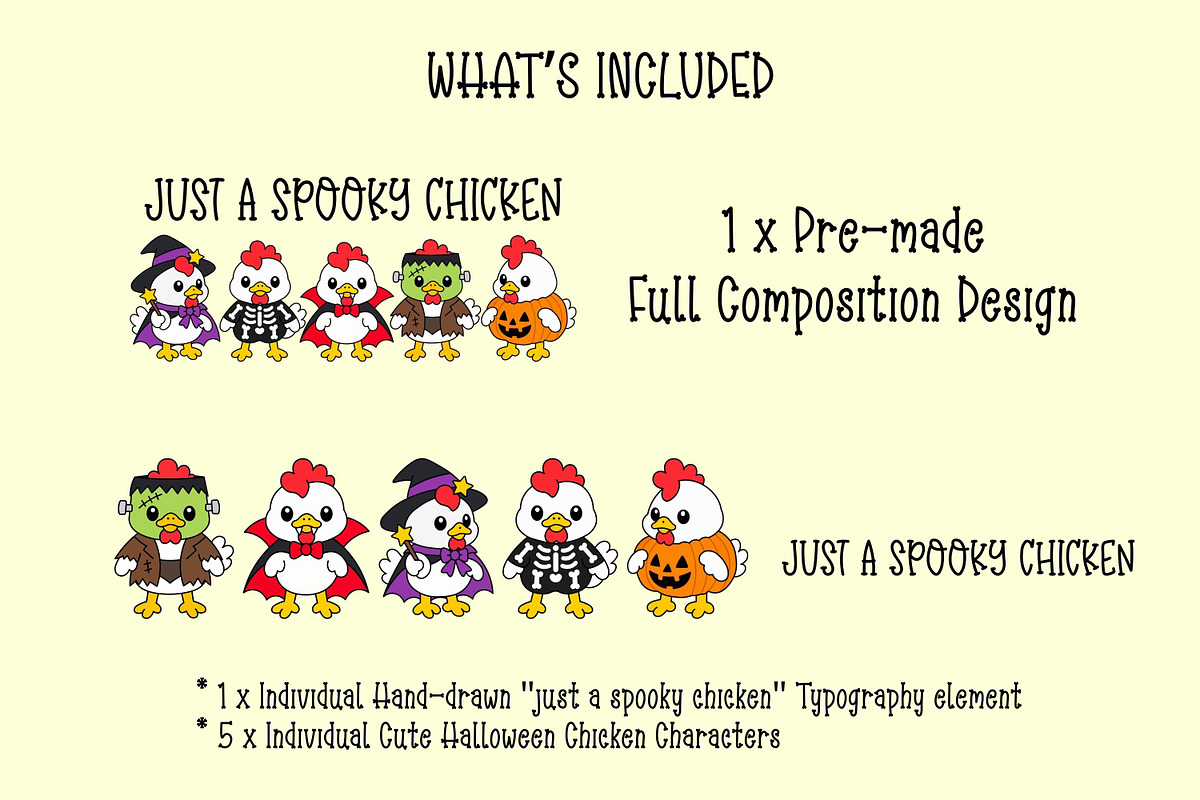 Cute Halloween Chicken PNG Design, a Seasonal Illustration by Adalin Shop (Photo 2 of 4)