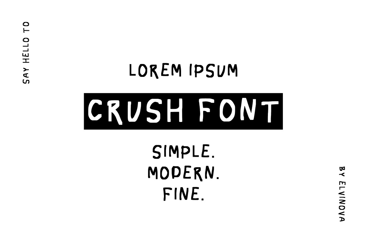Crush playful font, a Sans Serif Font by elvinova (Photo 1 of 5)