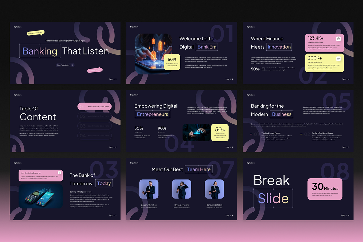 Digital Bank Presentation preview 2