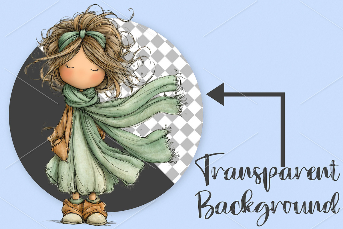 Whimsical Summer Girls Clipart PNG, an Illustration by Canvas Craft (Photo 2 of 7)