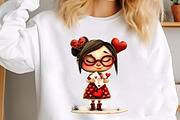 Quirky Valentine Girl Clipart, an Illustration by designcity5 (Thumbnail 4 of 5)