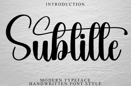 Subtitle, a Handwritten Font by FreshTypeINK