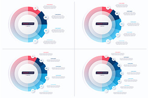 Set of circle infographic design