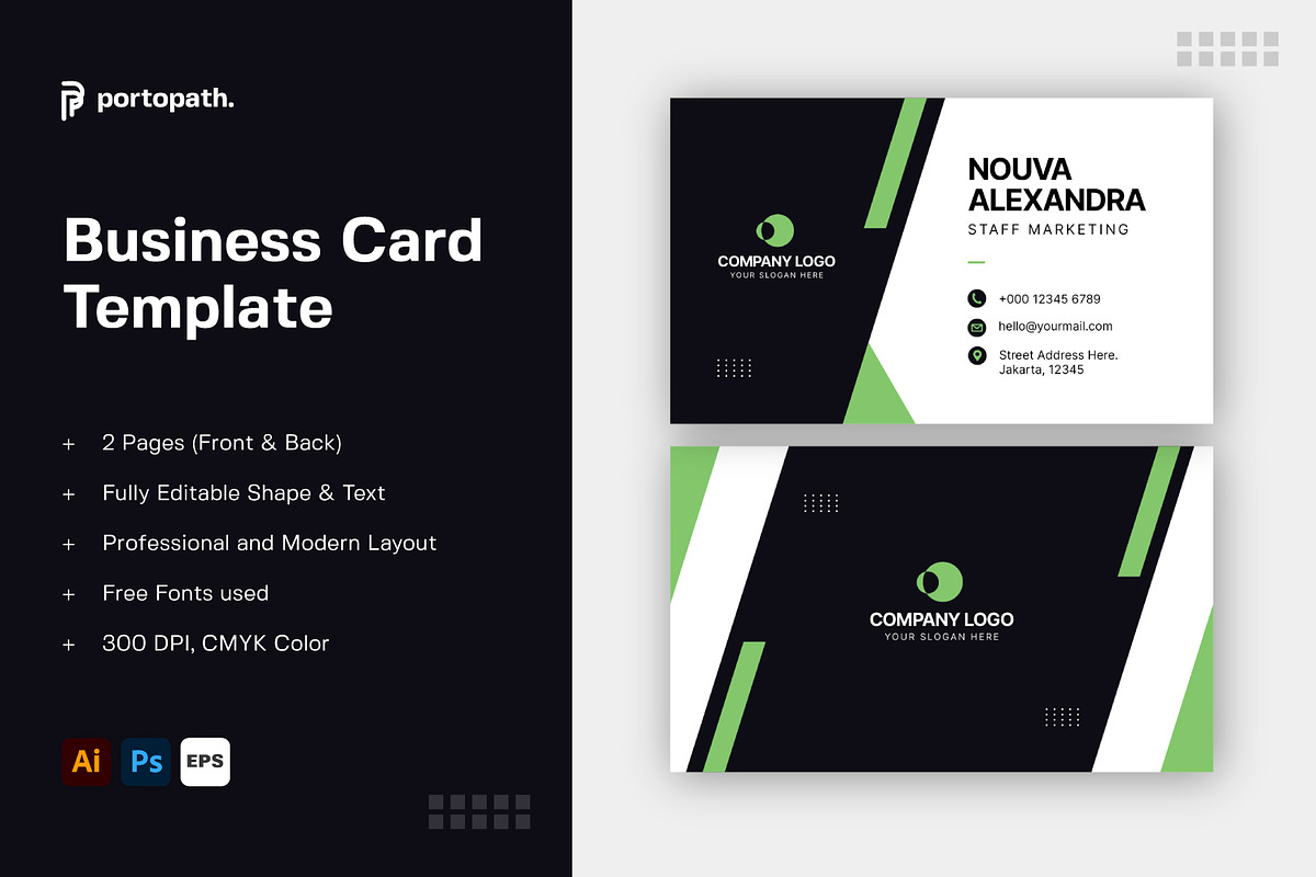 Business Card Template, a Business Card Template by Portocraft (Photo 1 of 2)
