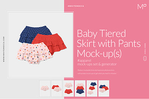 Baby Tiered Skirt With Pants Mock-up