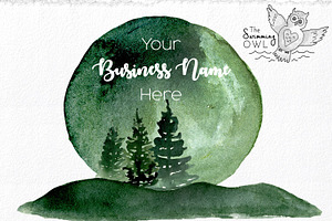 Green Pine Design Elements