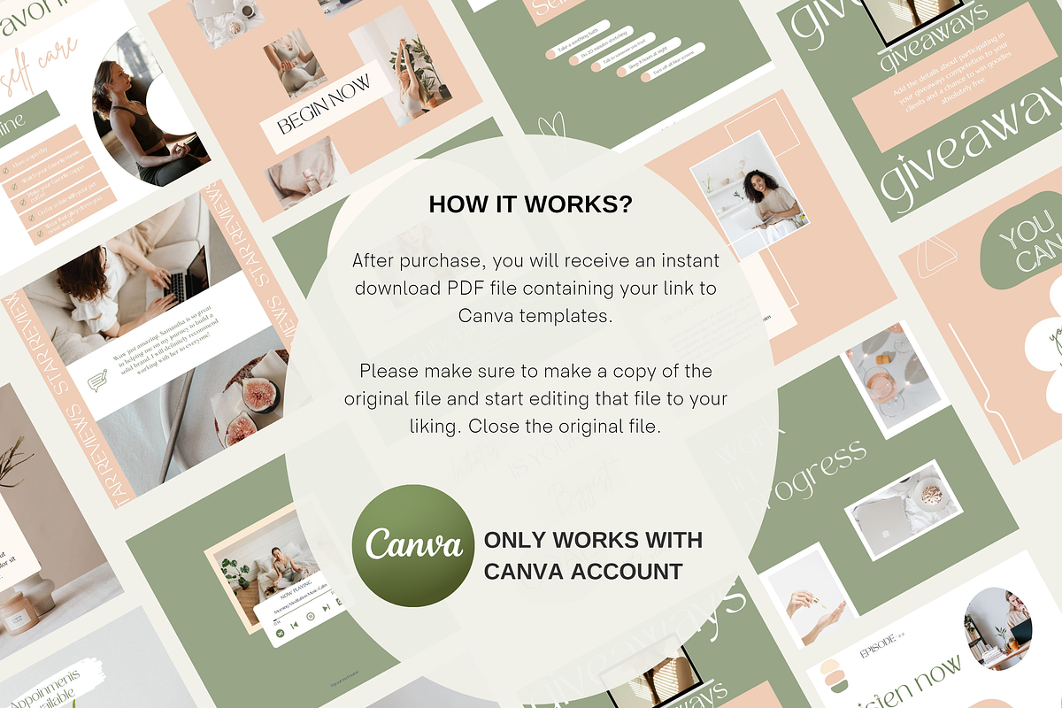 Holistic Wellness Instagram Canva, a Social Media Template by Deepa ...