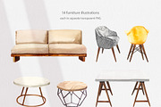 Home Living Furniture collection, a Decorative Illustration by Volha Studio (Thumbnail 7 of 8)