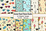 Summer Beach Pattern Bundle, an Illustration by OK Design (Thumbnail 1 of 4)