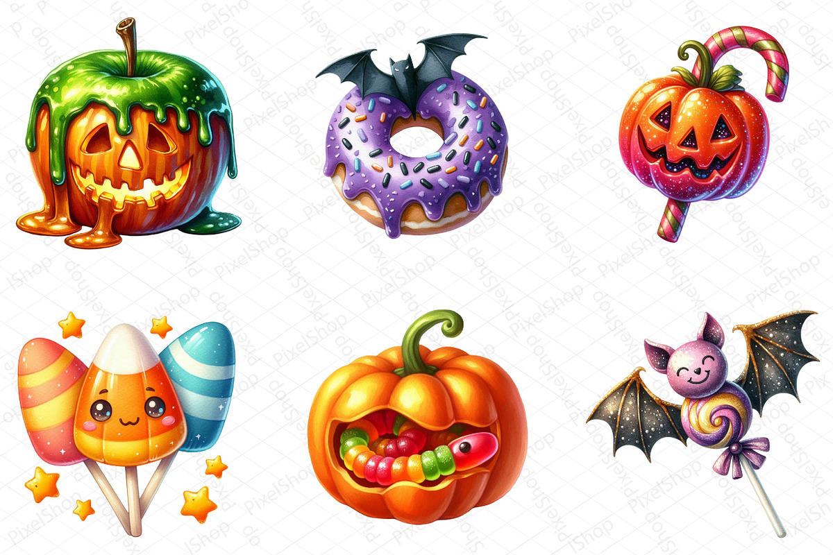 Halloween Sweets Clipart, an Illustration by DreamPrint404 (Photo 3 of 6)