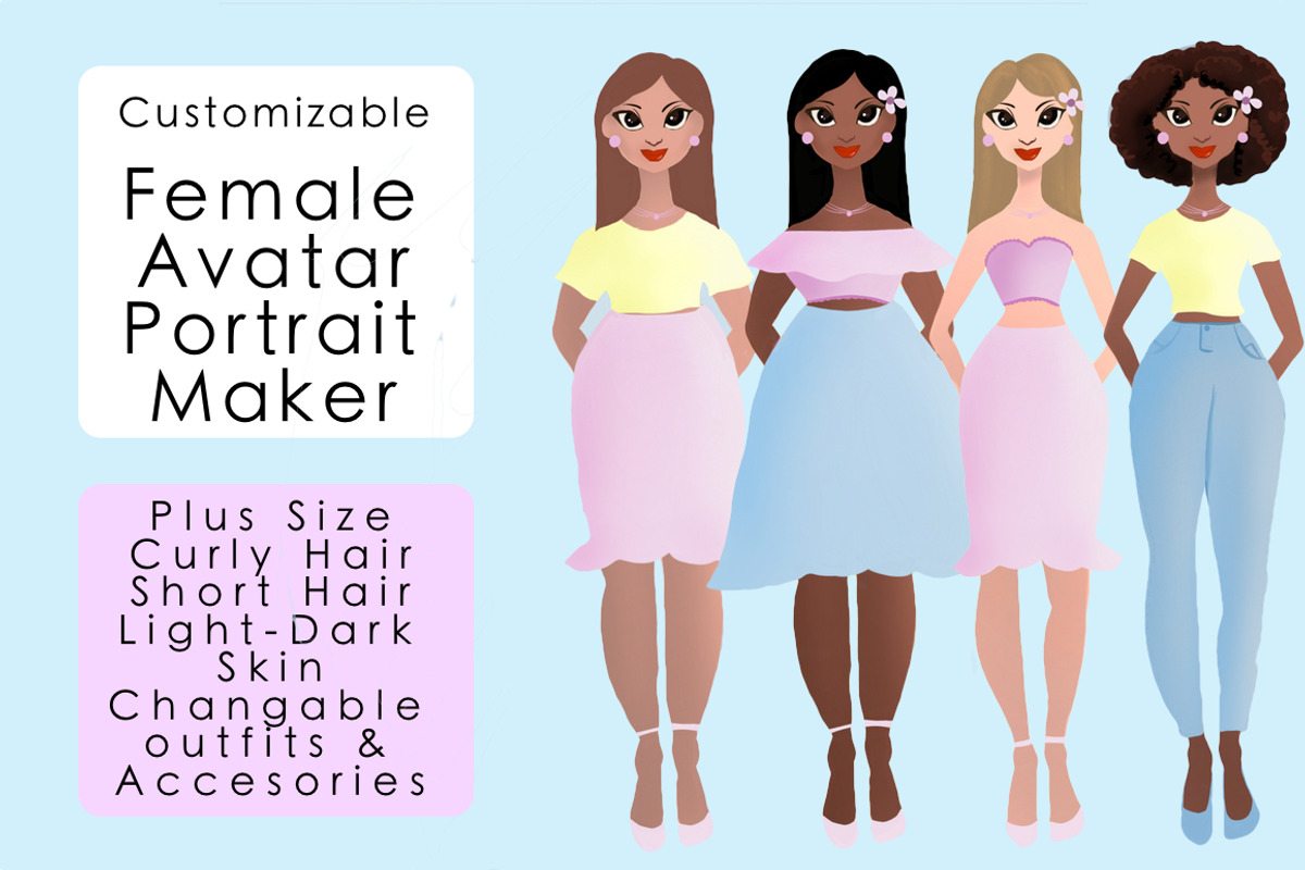 Personalized female portrait creator, a Person Illustration by CosmicMedium (Photo 2 of 5)