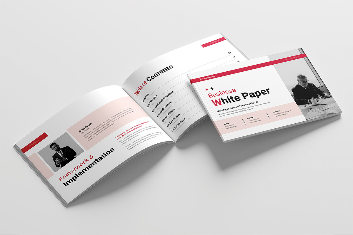 White Paper Template Landscape, a Brochure Template by Cleffon_Graphic_Studio (Photo 2 of 9)