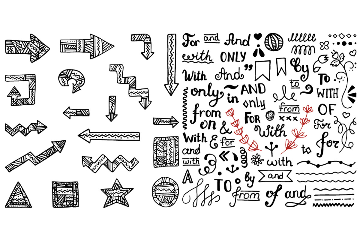 450 Hand-drawn elements, an Object Graphic by Xella Design (Photo 4 of 4)