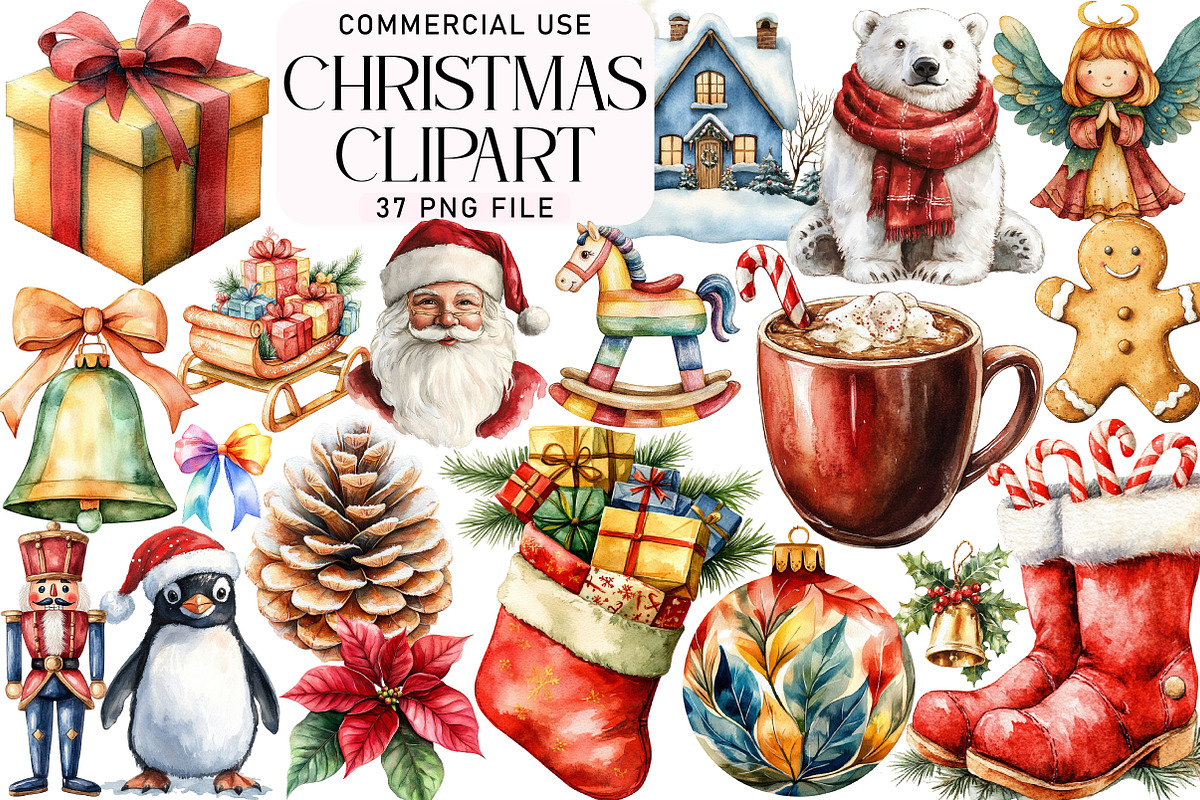 Christmas Clipart, an Illustration by Daily.Designs (Photo 1 of 3)