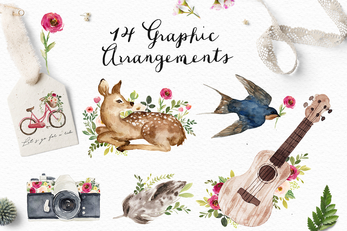 Vigorous Spring-Graphic Design Set, an Animal Illustration by Graphic Box (Photo 2 of 9)