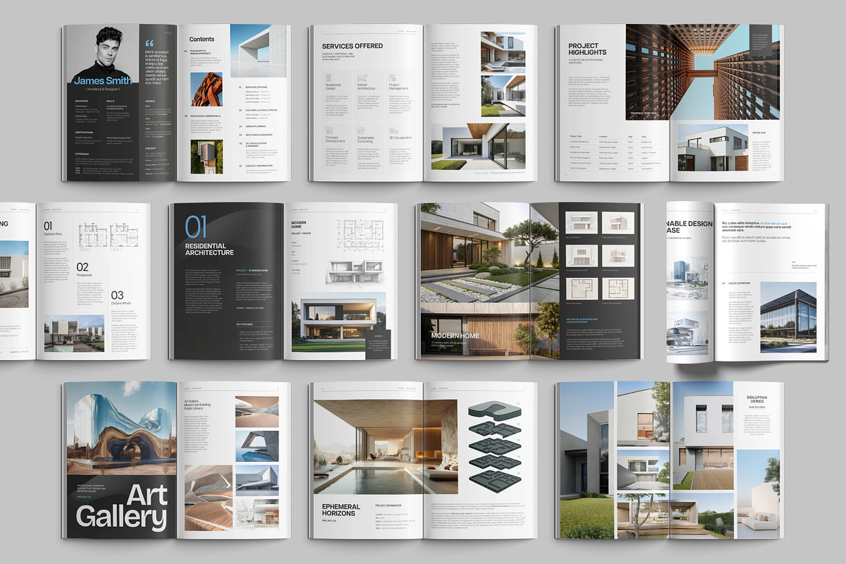 Architecture Portfolio Template, a Brochure Template by BrandPacks (Photo 2 of 6)