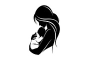 50 Mother and Baby Silhouette Bundle, an Illustration by Creativeshirt (Thumbnail 24 of 48)