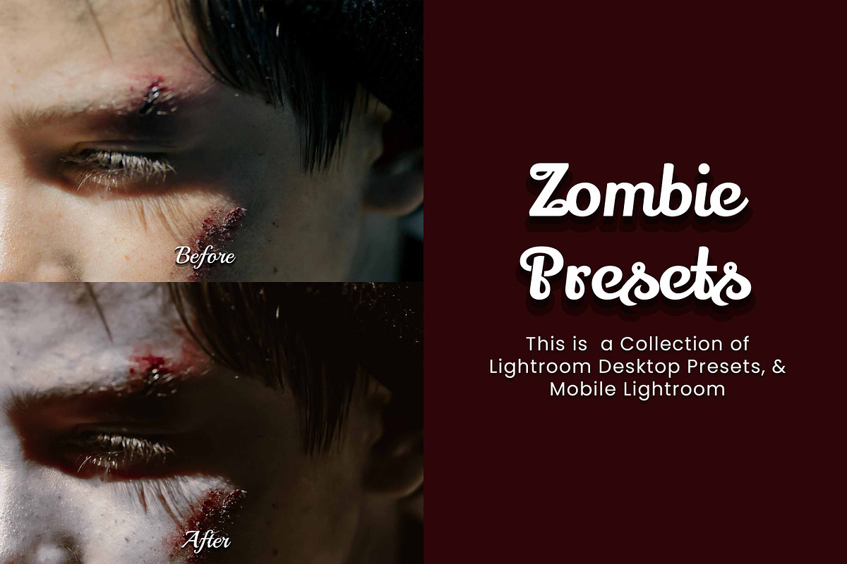 30 Zombie Lightroom Collection, a Preset Add-On by 3Motional (Photo 2 of 11)