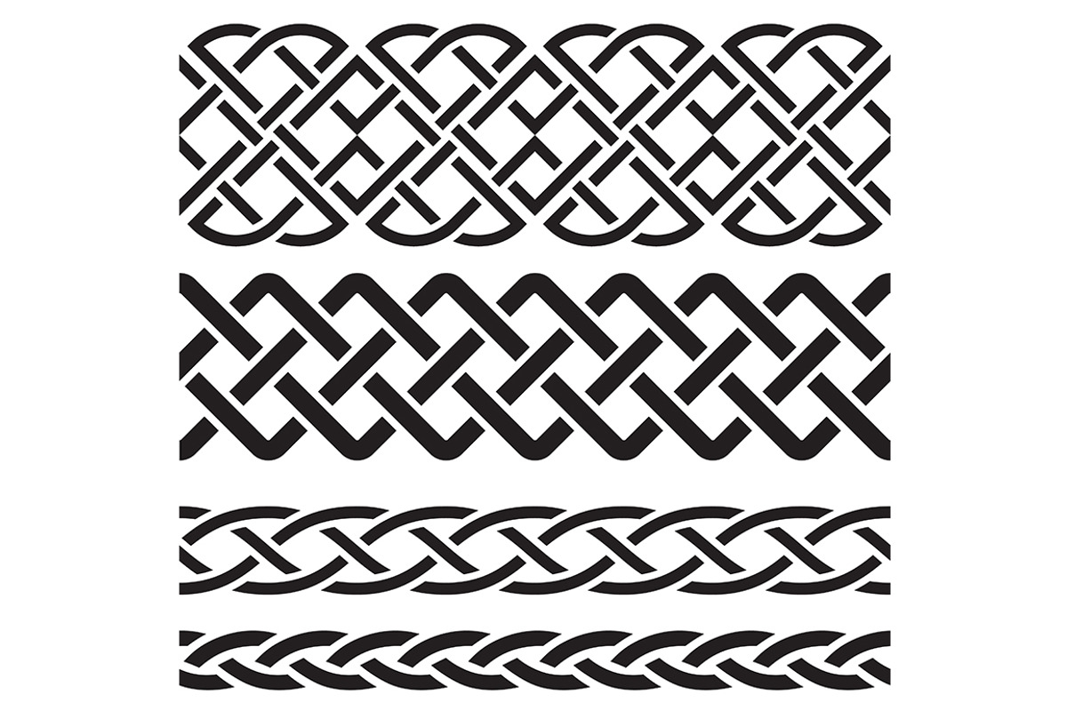 Set of Celtic Pattern Borders, a Pattern Graphic by idimair