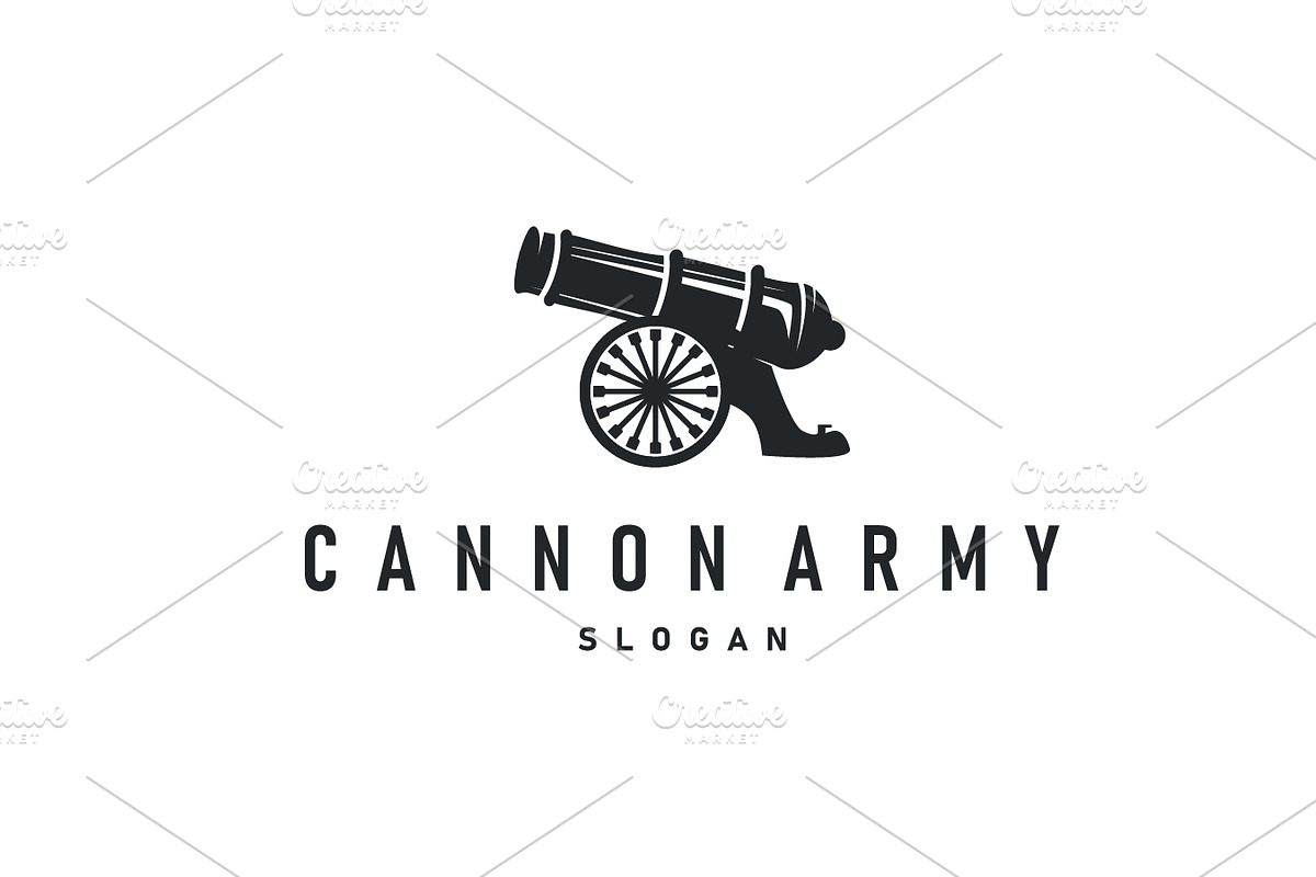 simple military cannon logo design, a Branding & Logo Template by Maylianaw28