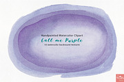 Watercolor Clipart Call me Purple, a Texture Graphic by LittleAcornGraphics (Thumbnail 1 of 9)