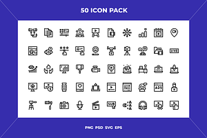 Content creator icons, an Outline Icon by Wencory