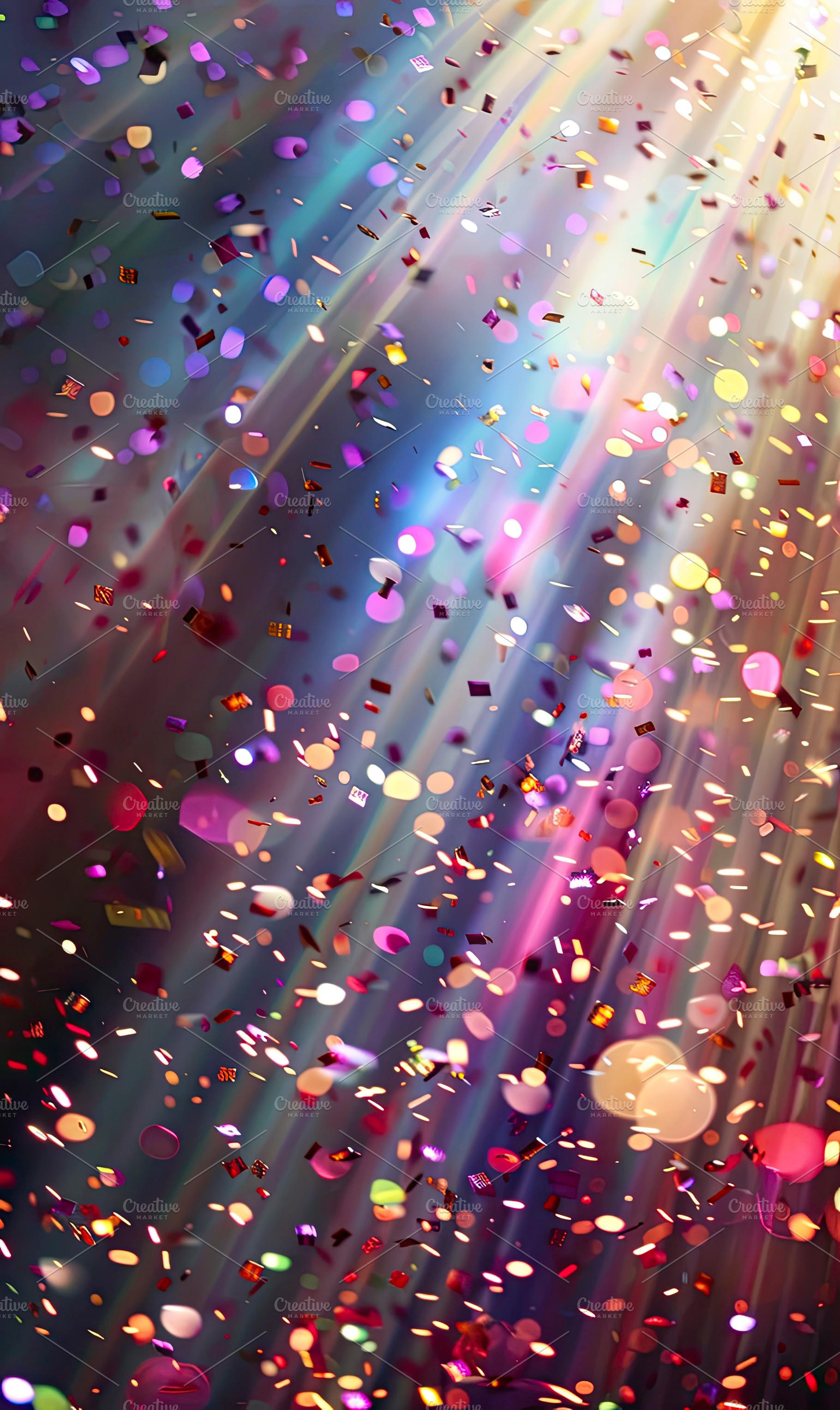 Abstract festive background with con, a Photo by LOGOCREATIVE
