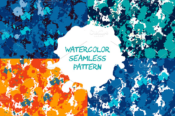 Set of 4 seamless patterns. preview 6