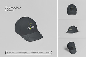 Premium Cap Mockup Set, a Hat Mockup by seramoe