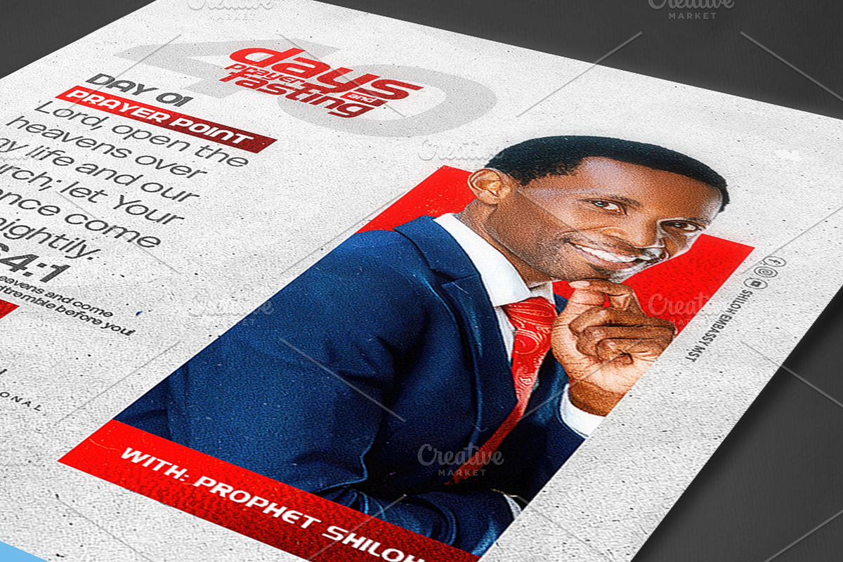 Prayer Points Church Poster Template preview 3