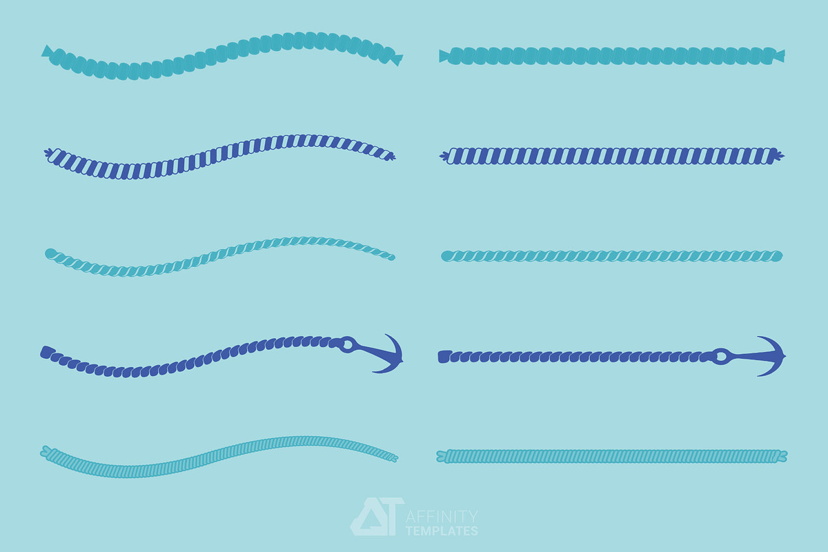 Ropes Brush Pack for Affinity Apps, a Brush Add-On by Affinity Templates (Photo 5 of 7)